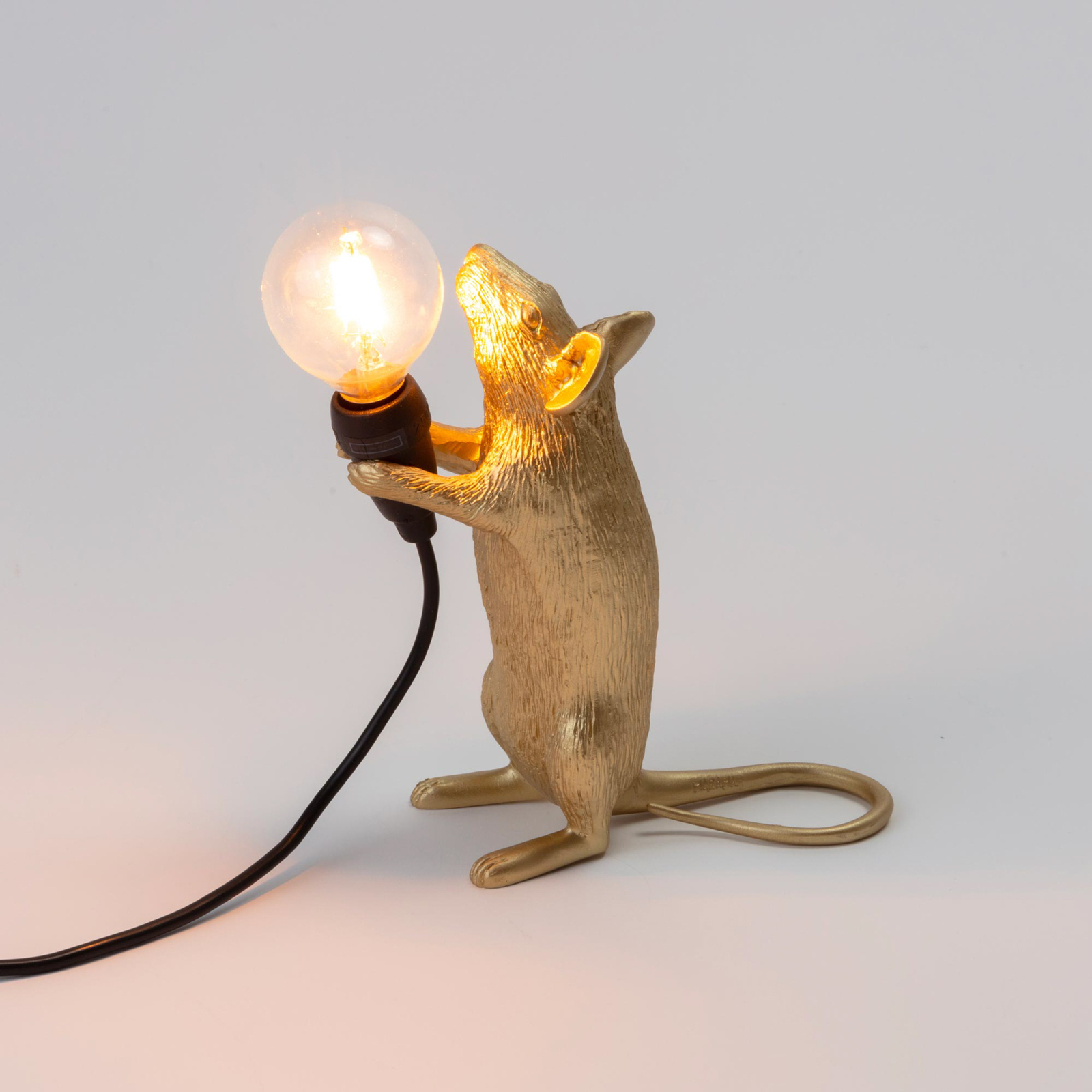 LED decoratie-tafellamp Mouse Lamp USB staand goud
