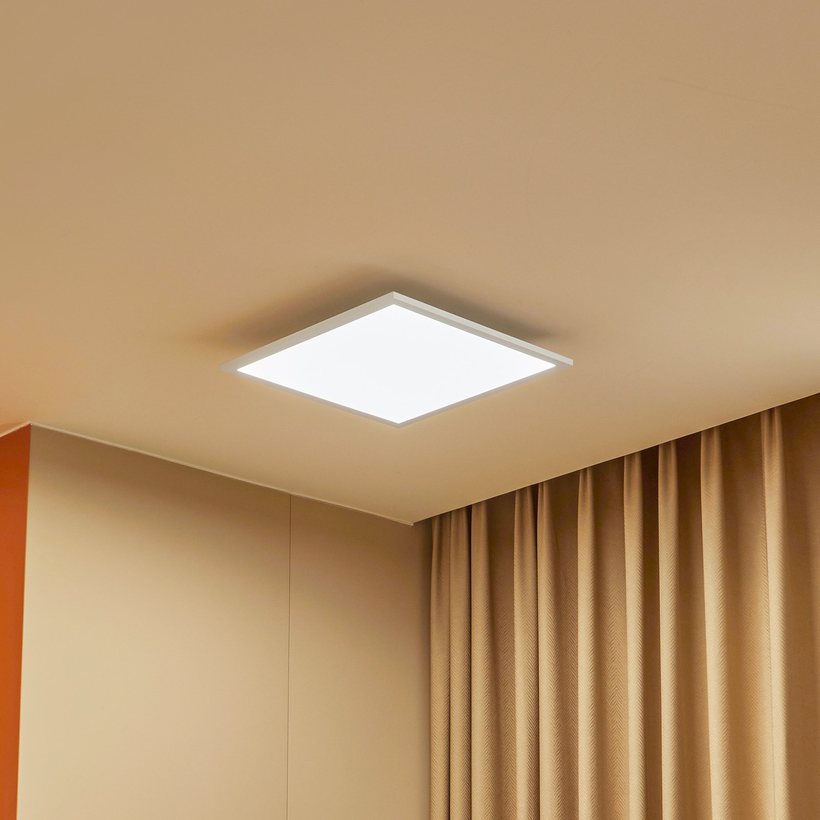 Pannello LED Lindby in laminato, bianco, 39,5 x 39,5 cm