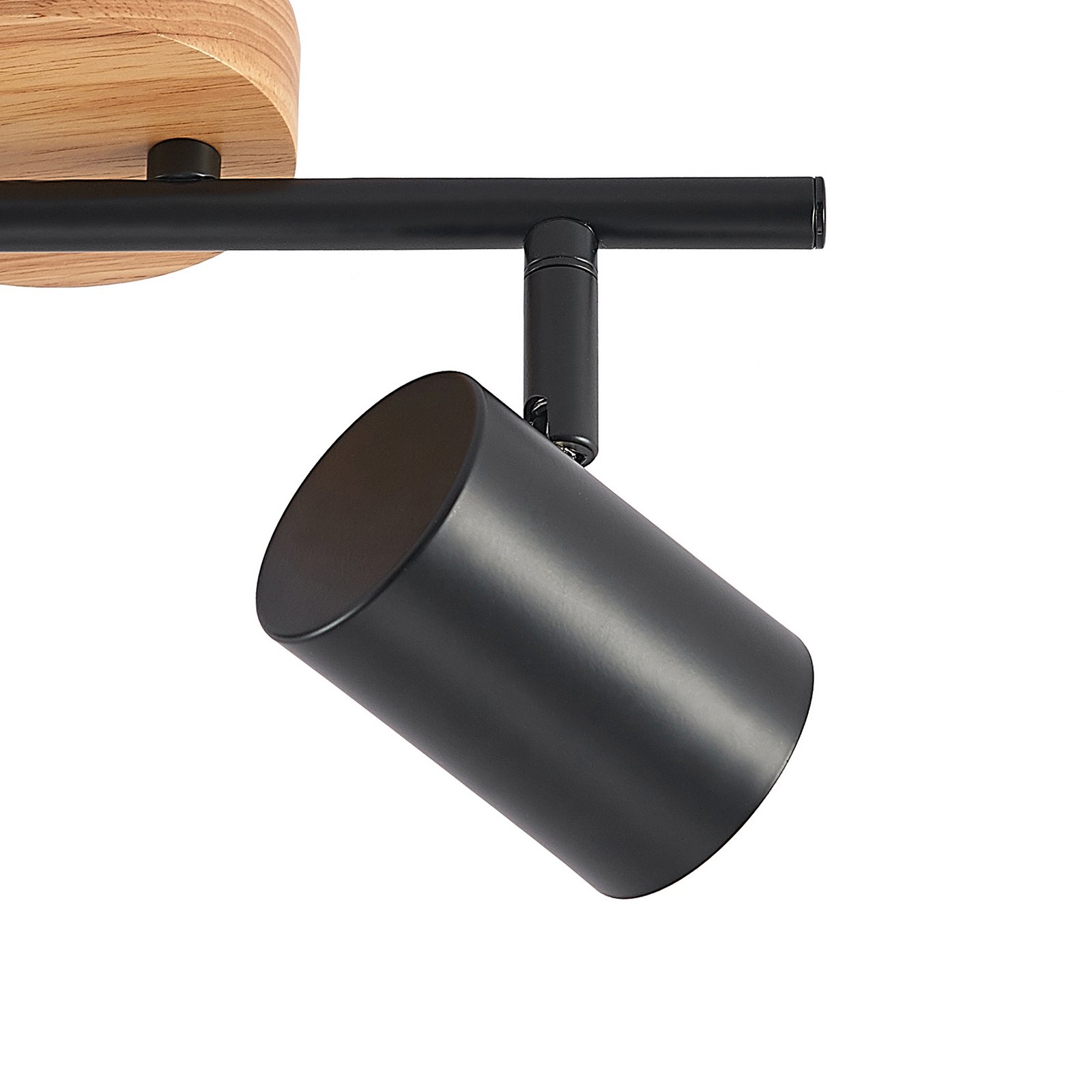 Xiomara 2 Lampa Sufitowa Black/Light Wood - Lindby