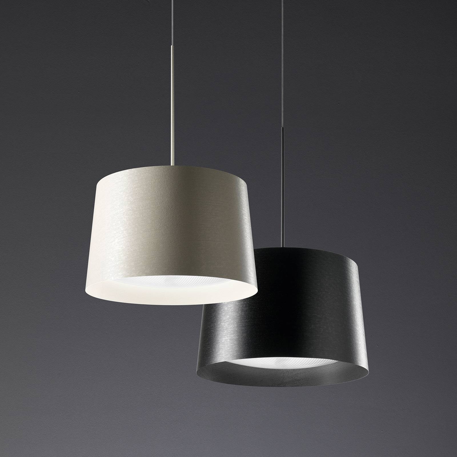 FOSCARINI Foscarini Twiggy grande hanging light, white, for Living / Dining Room, fibreglass composite material, PMMA, polycarbonate, E27, 77 W, energy efficiency: A++, H: 29 cm