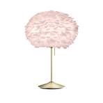 "UMAGE Eos" vidutinio dydžio stalinė lempa rožinė / žalvarinė šukuota