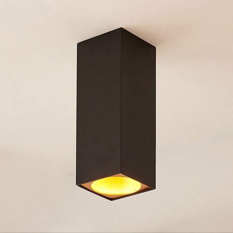 Arcchio Hinka Deckenleuchte, eckig 25,4 cm schwarz