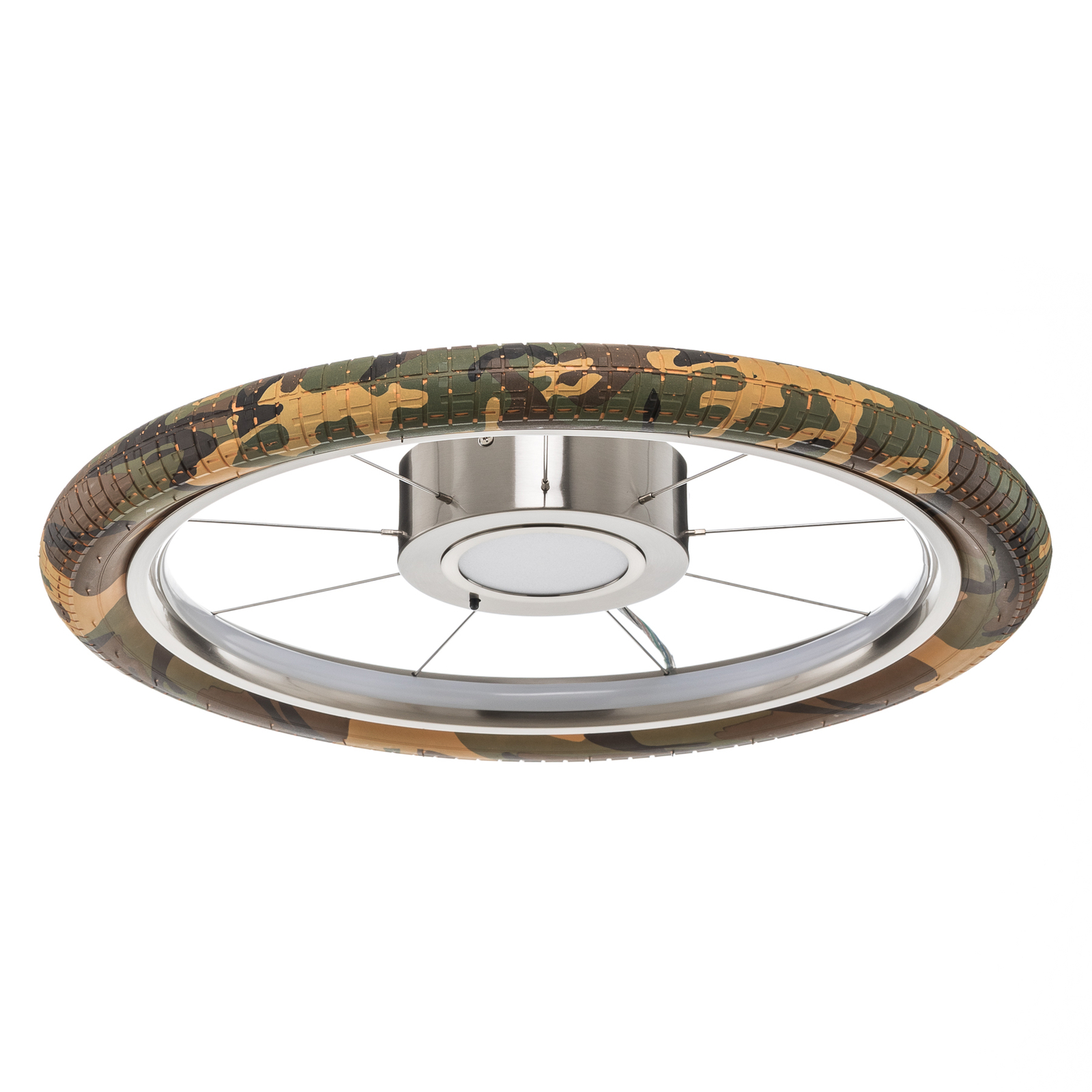 Wheel LED ceiling light, RGB, camouflage