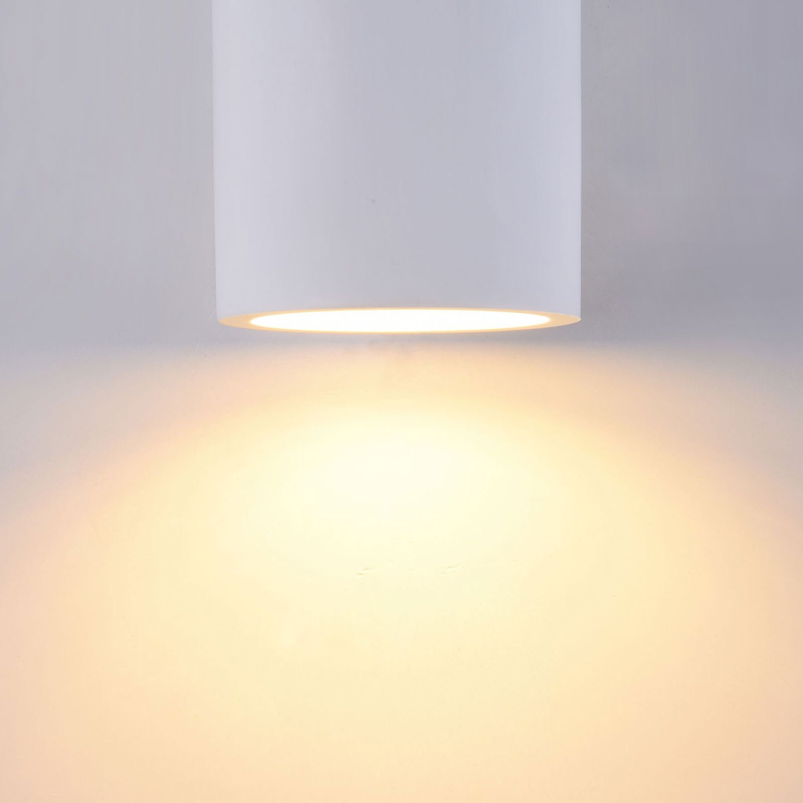 Wandlamp Parma van gips, 8x20 cm