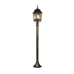 Volturno path light, rust-coloured, height 100 cm, aluminium