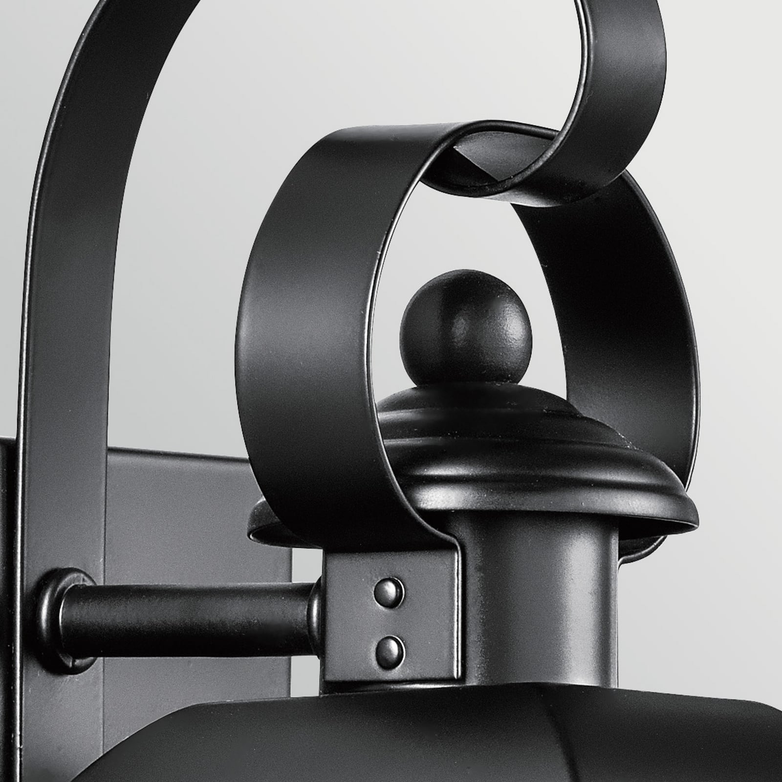 Mount Vernon black outdoor wall lamp, height 32 cm, IP44 - KICHLER Mount Vernon black outdoor wall lamp, height 32 cm, IP44 - KICHLER