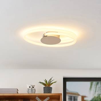 Lucande Ovala lámpara LED de techo en cromo