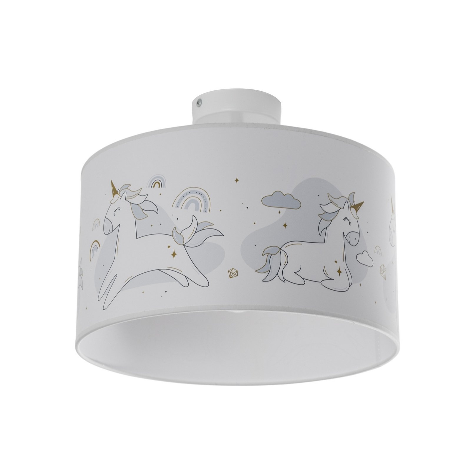 Mila függőlámpa, Ø 35 cm, szövet, egyszarvúak, E27