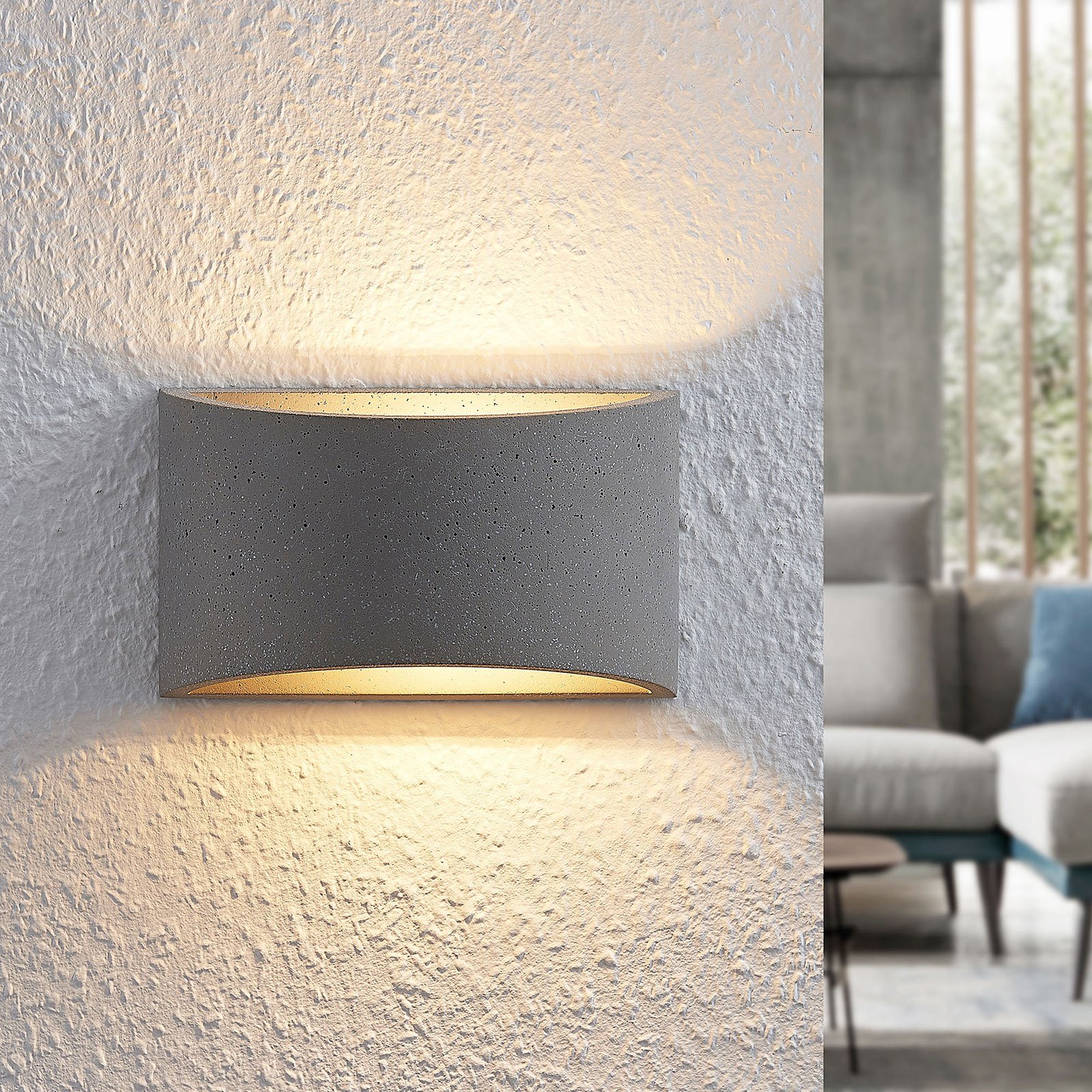 Edvin Aplique de Pared Grey - Lindby