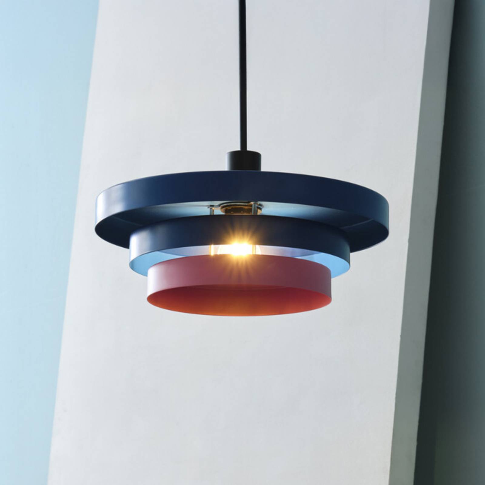 OSRAM Hängeleuchte Decor Layers, blau/pink, Stahl, E27 günstig online kaufen