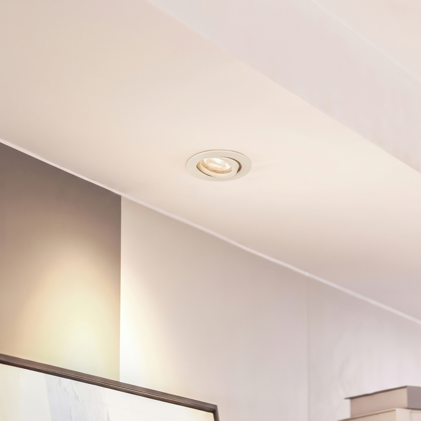 Arcchio Downlight Zyron, smilškrāsā, Ø 8,2 cm