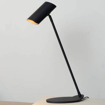 Wyrafinowana lampa biurkowa Hester, czarna