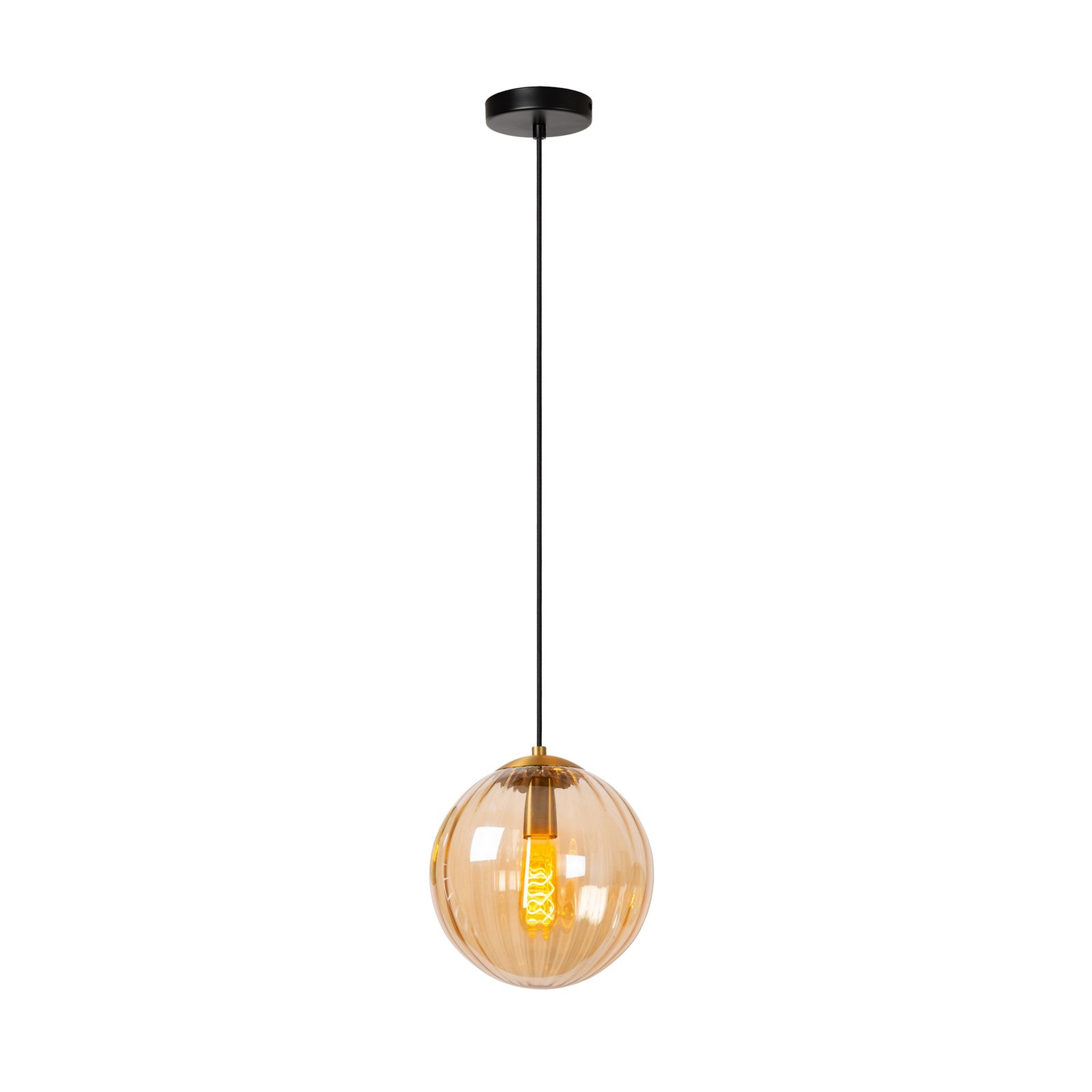 Lampada a sospensione Monsaraz, Ø 25 cm, ambra. Vetro, a 1 luce