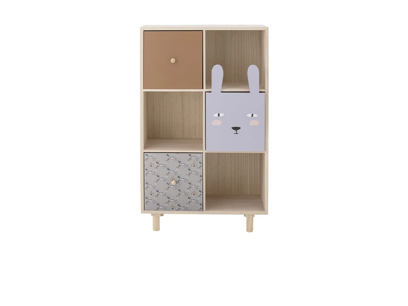 Produktfoto för Bloomingville - Calle Bookcase w/Drawers L55 Paulownia Nature Bloomingville