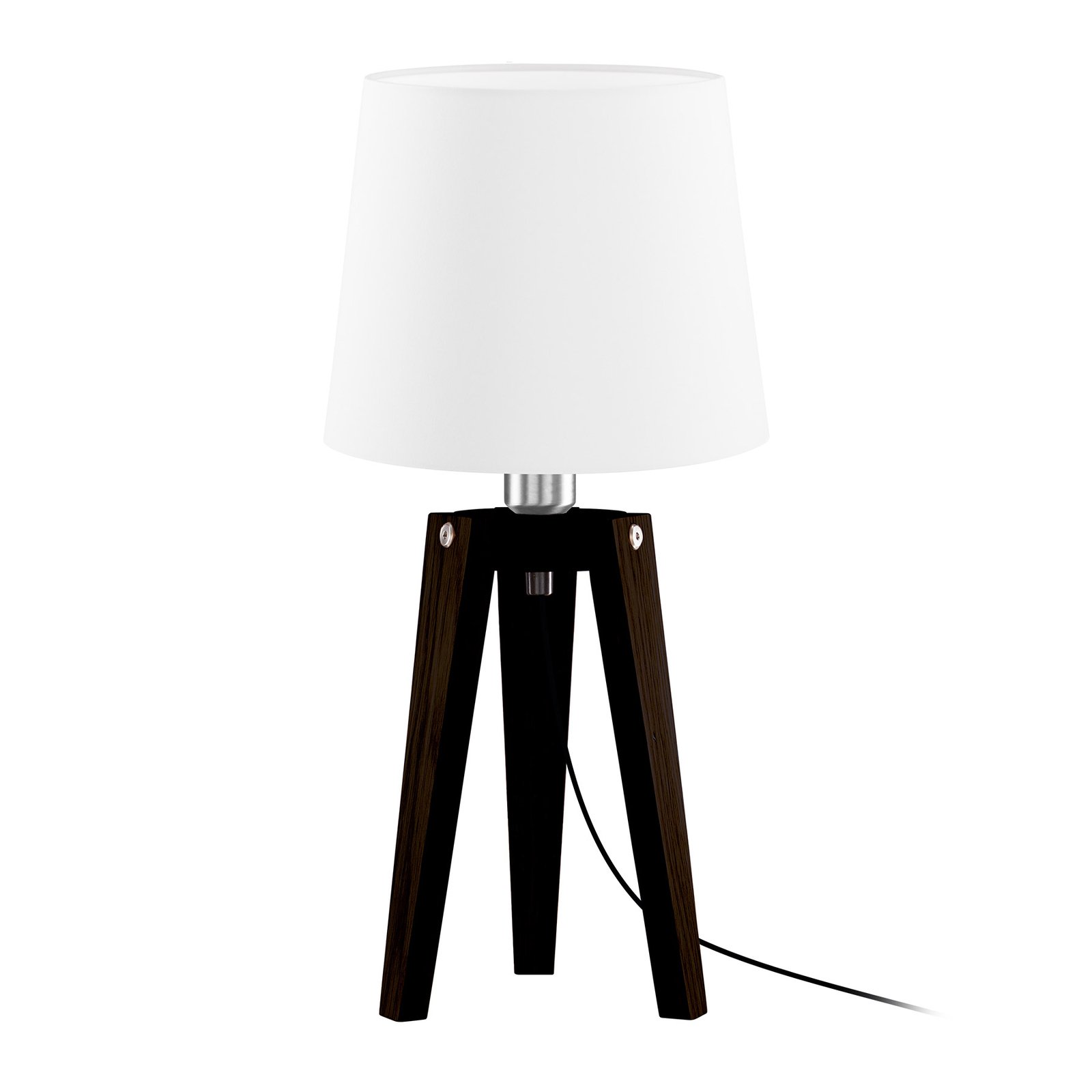 HerzBlut Anni lámpara de mesa, roble carbón/blanco