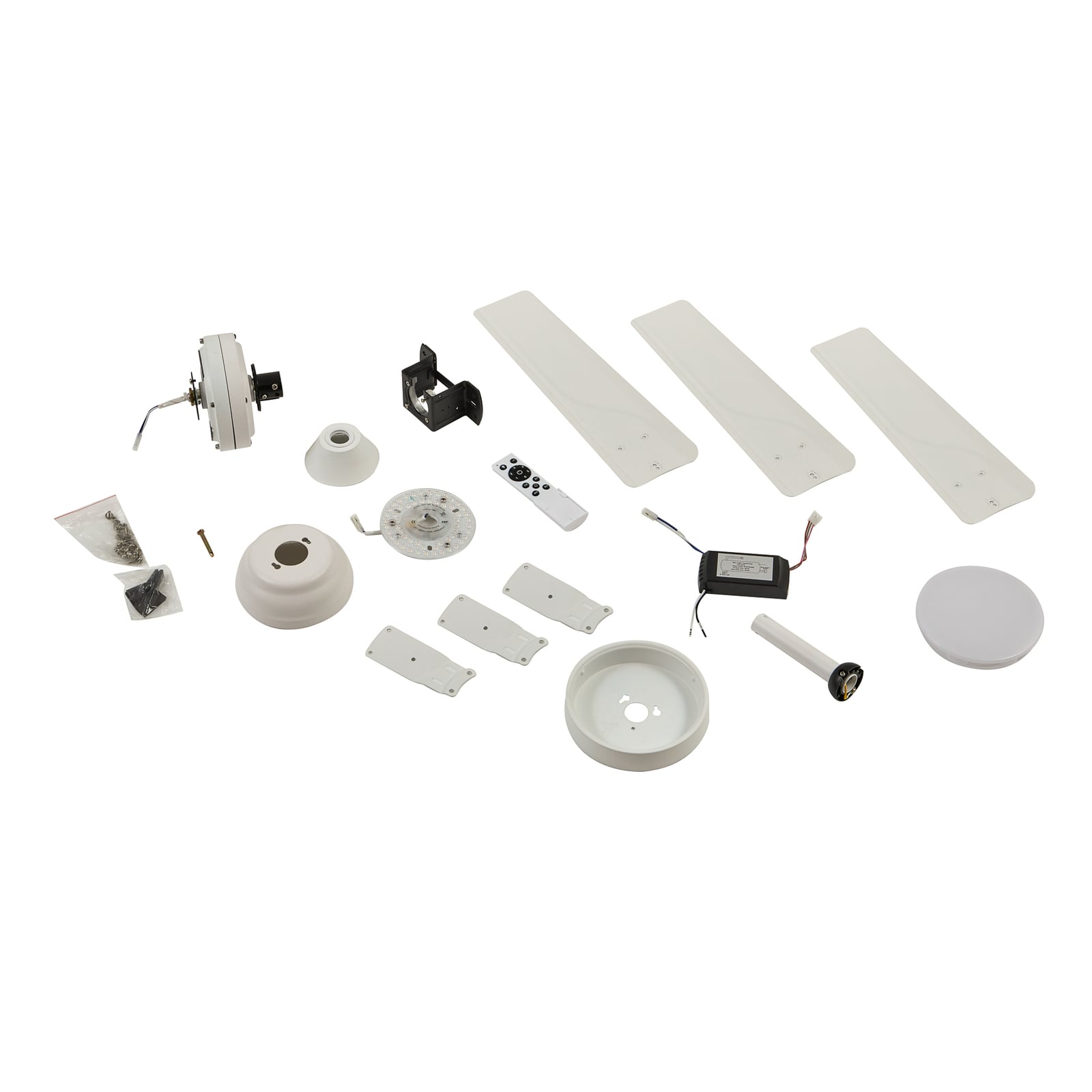 Ventilateur de plafond LED Aerallo, blanc, CCT, silencieux - Lindby