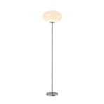 Lindby Stehlampe Sonika, 175 cm, nickelfarben, Glas, E27