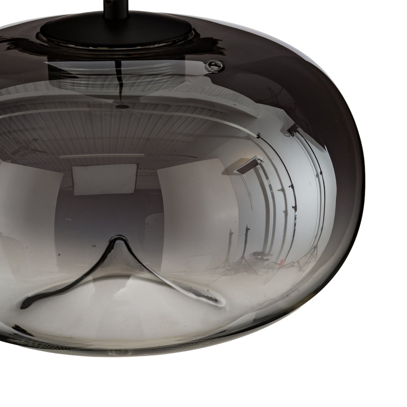 Lampada LED a sospensione Vaso, grigio fumo, Ø 18 cm, vetro