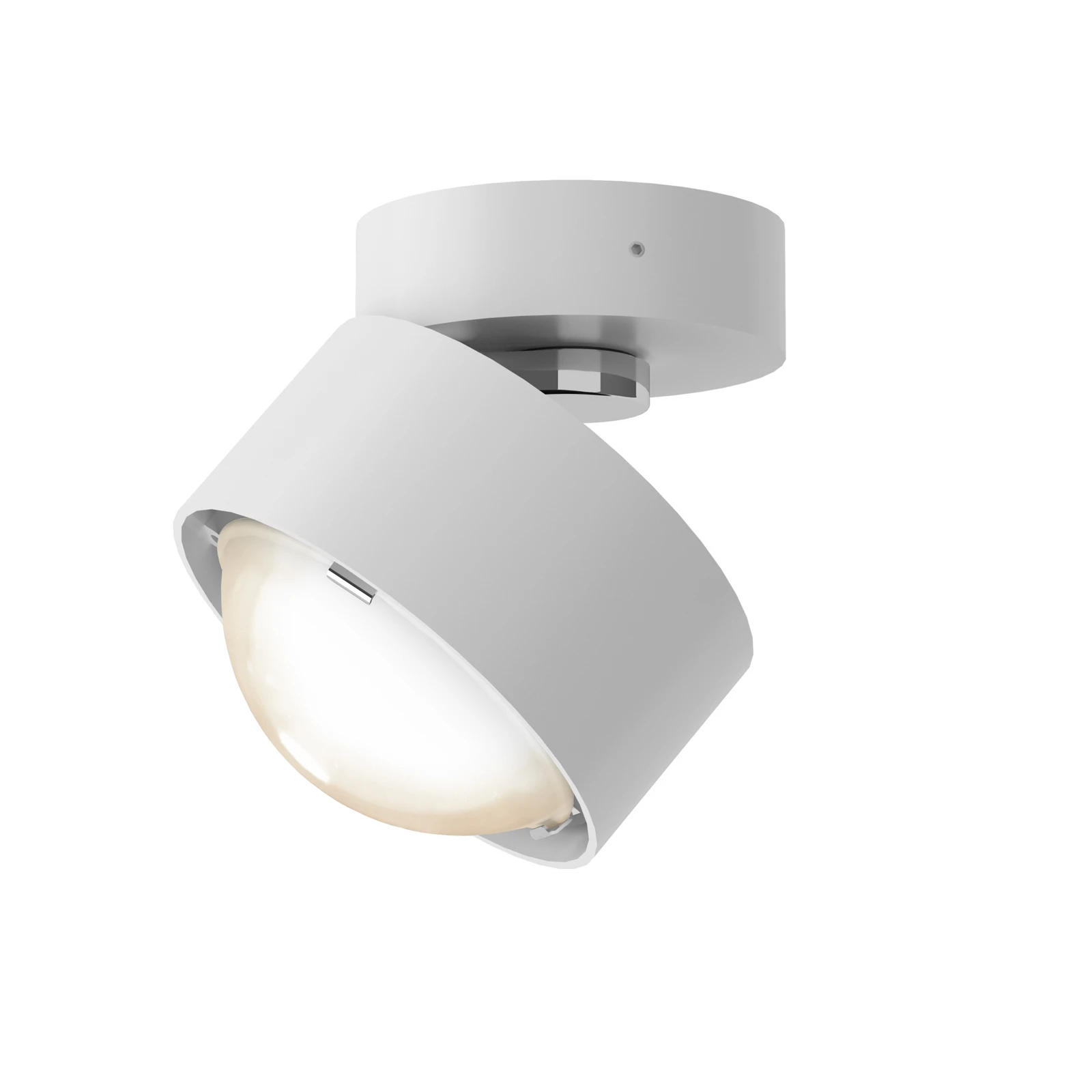 Puk! 80 Move LED-Spot Linse matt weiß matt/chrom