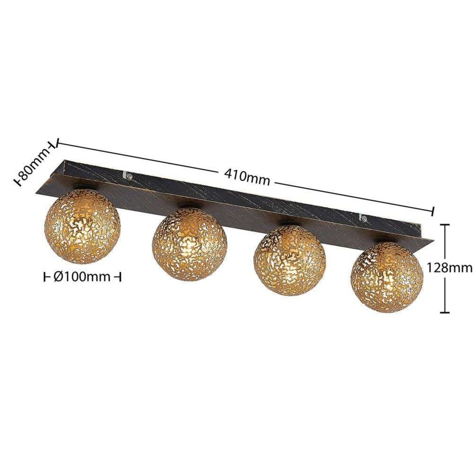 Evory 4 Stropné Lampa Gold - Lucande