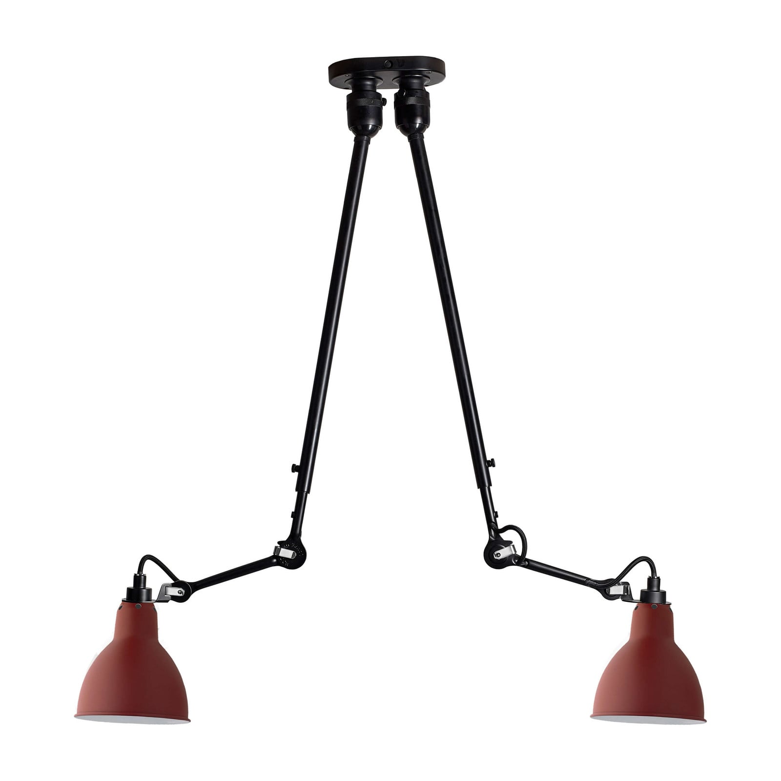 302 Dobbelt Loftlampe Rød Lampe Gras - Stue - Metal billede