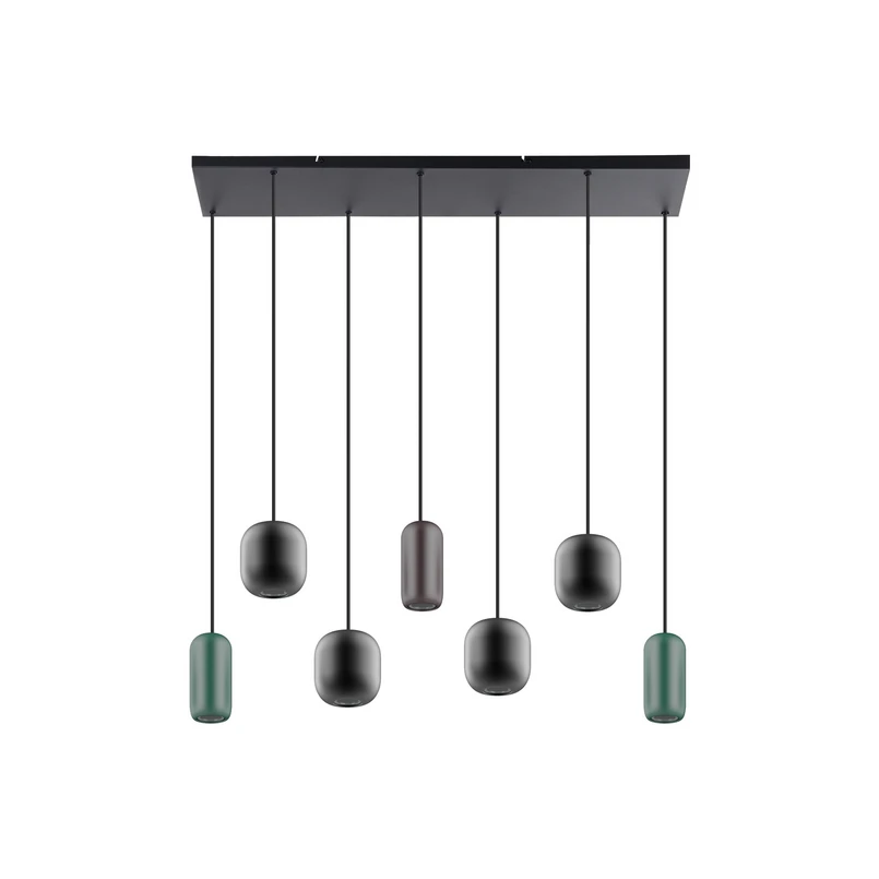 Lucande - Narion 7 Pendant Black