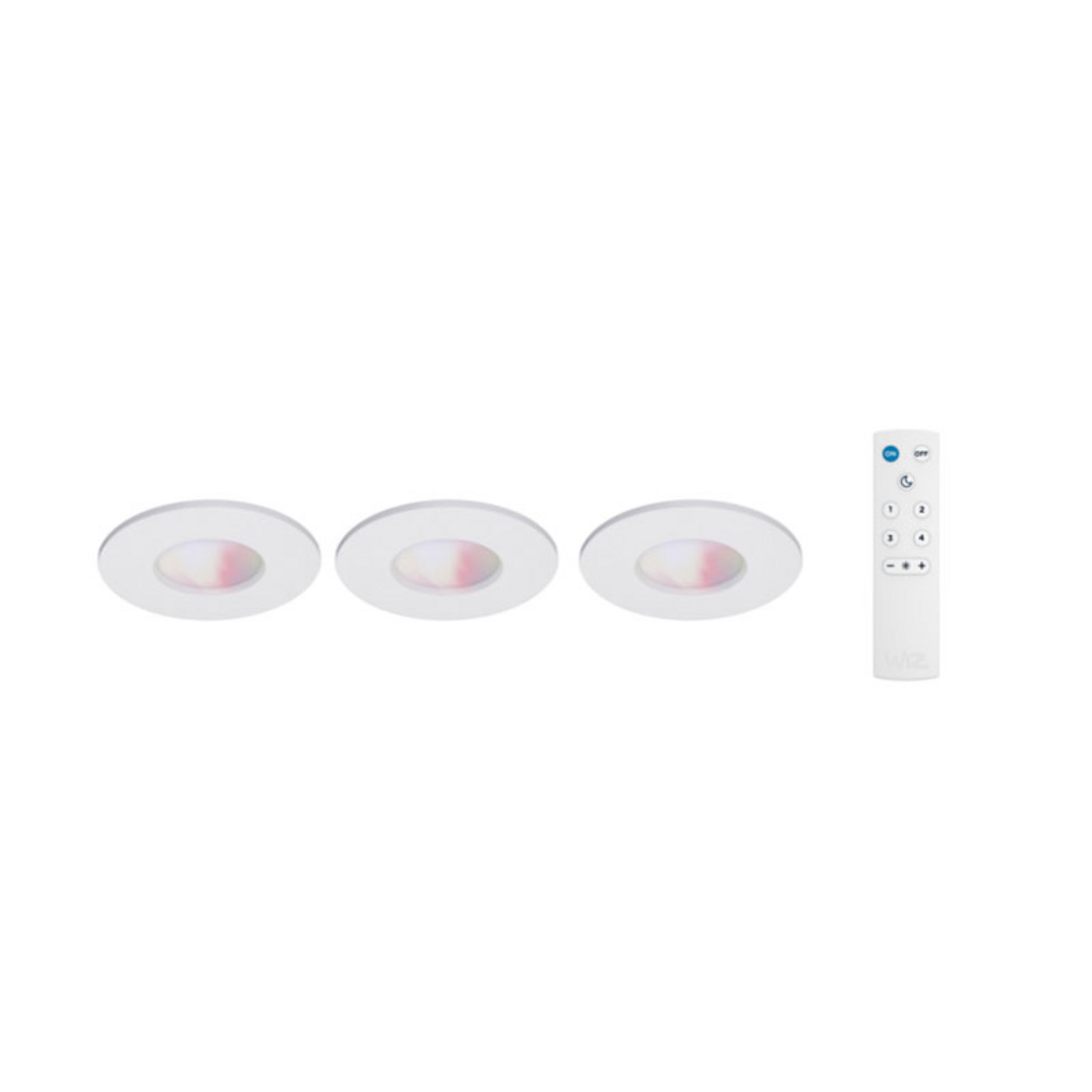 iDual connected Fortesa LED-Einbaulampe 3er weiß