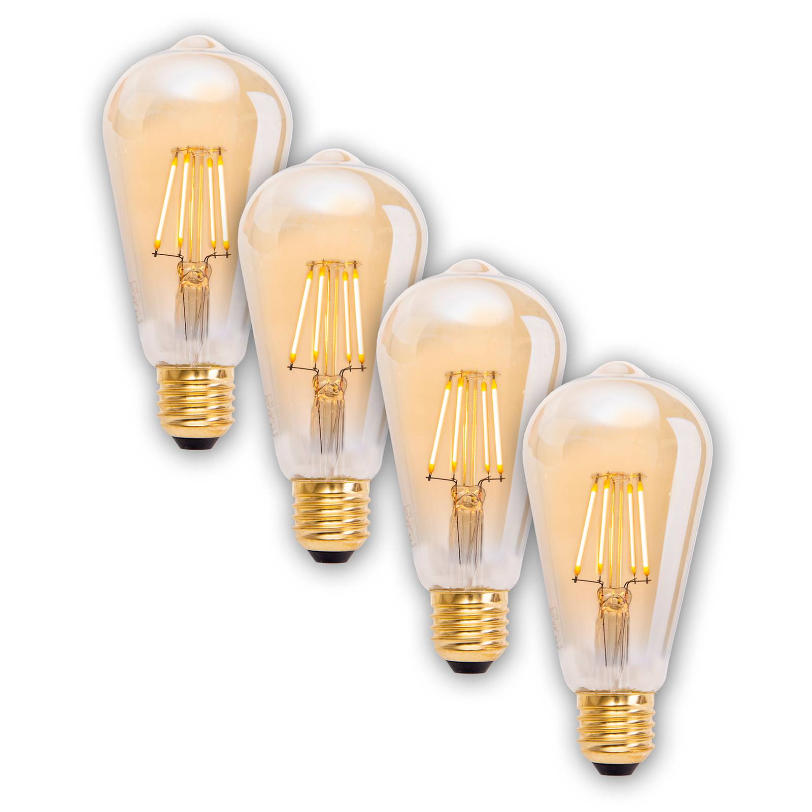 Image of Ampoule LED E27 4W 320lm blanc chaud dim, pack 4 4003222884140