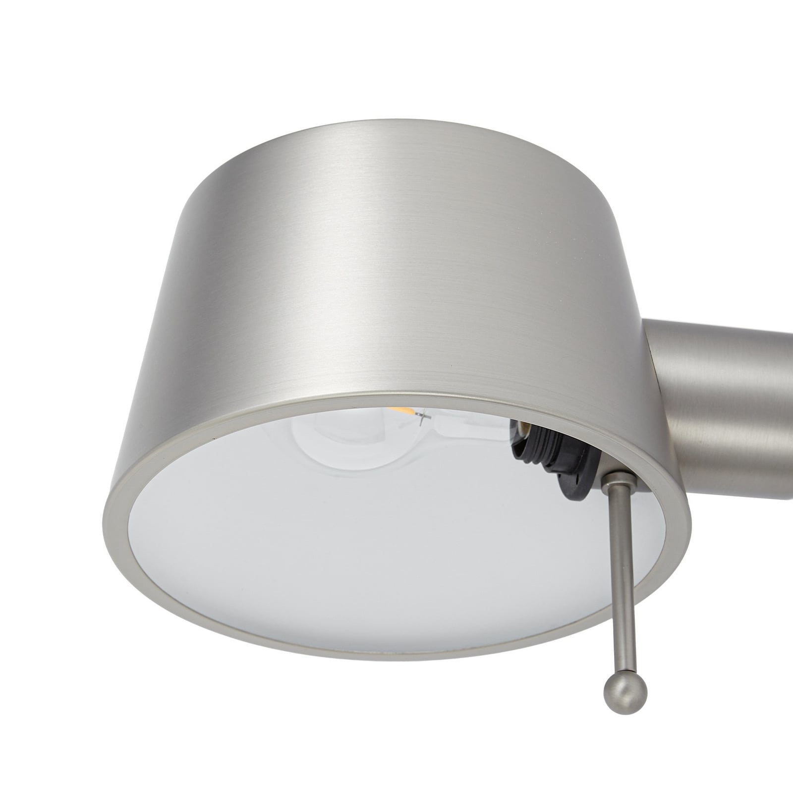 Lucande Silka wall light, 91 cm, nickel, adjustable, E27 Lucande Silka wall light, 91 cm, nickel, adjustable, E27