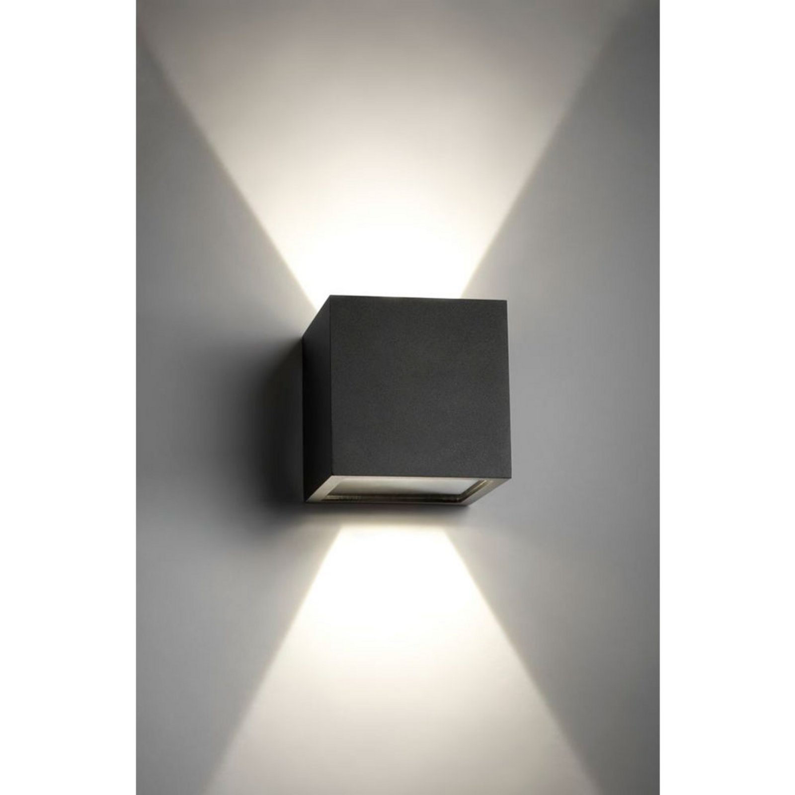 Cube LED Venkovní Nástěnné Svítidlo XL 3000K Up/Down Black - LIGHT-POINT