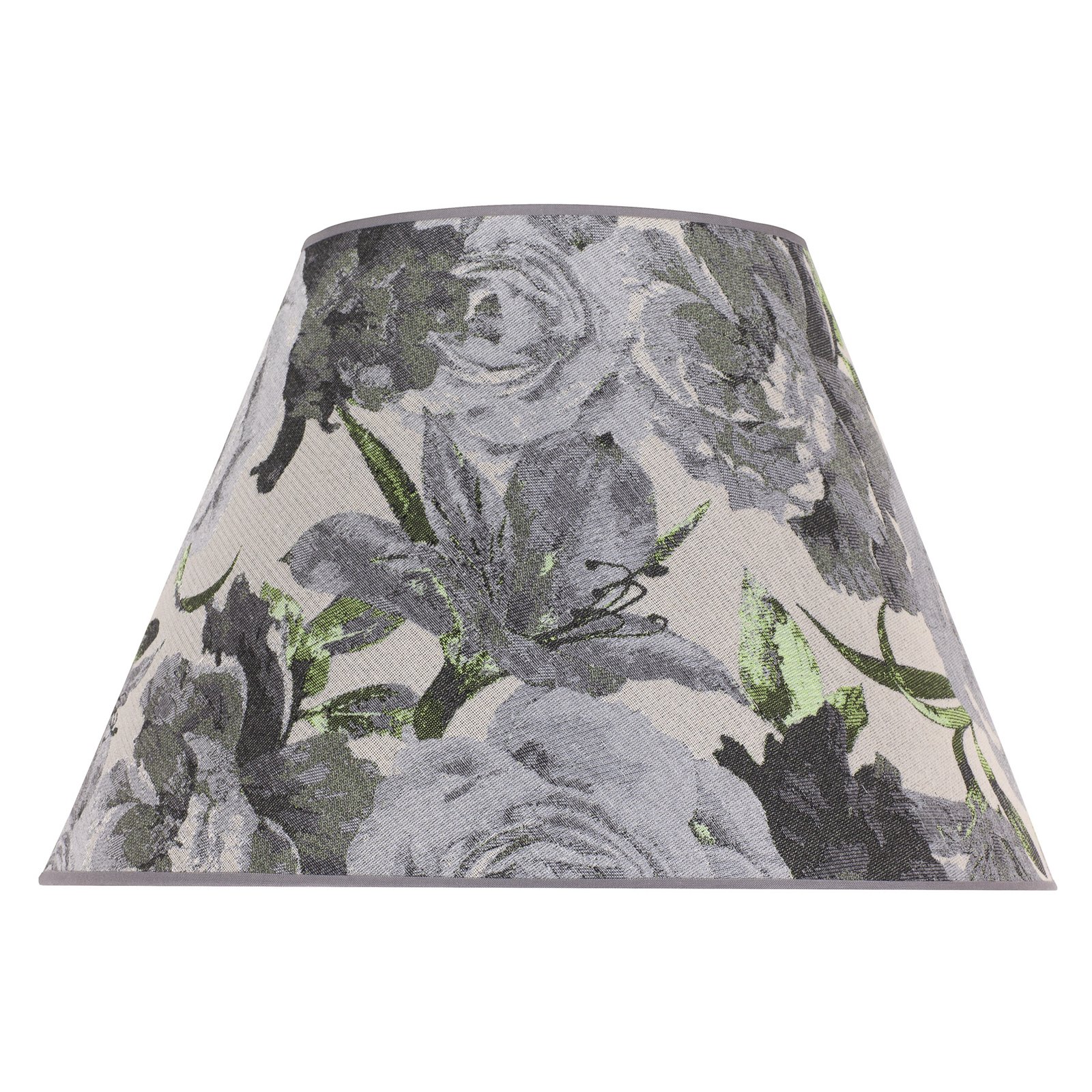 Tienidlo na lampu Sofia 26 cm kvetinový vzor sivá