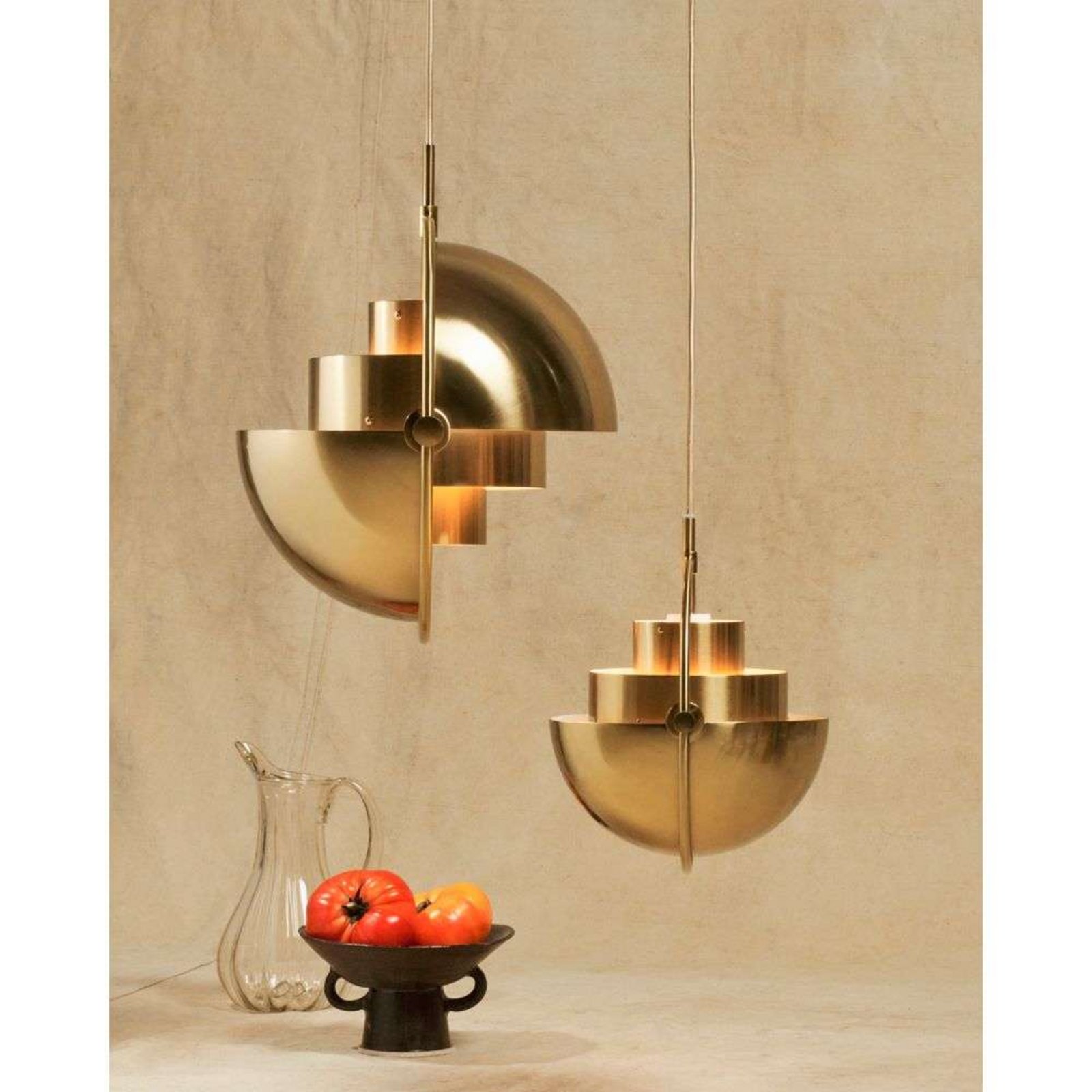 Multi-Lite Lustră Pendul Ø36 Brass/Rose Dust - GUBI