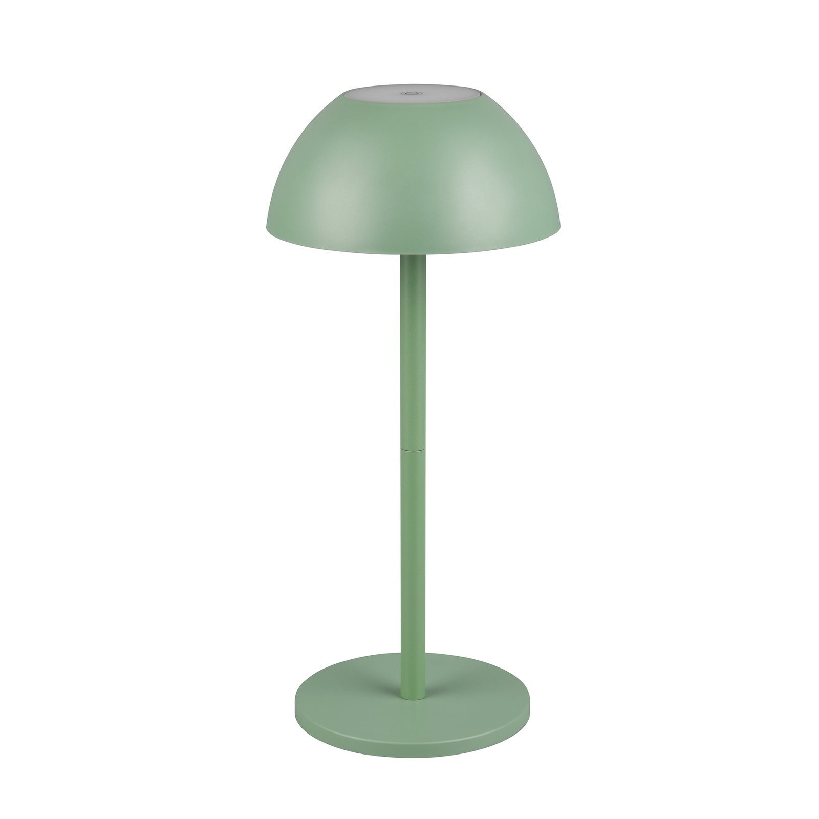 Candeeiro de mesa recarregável Ricardo LED, verde, altura 30 cm, plástico