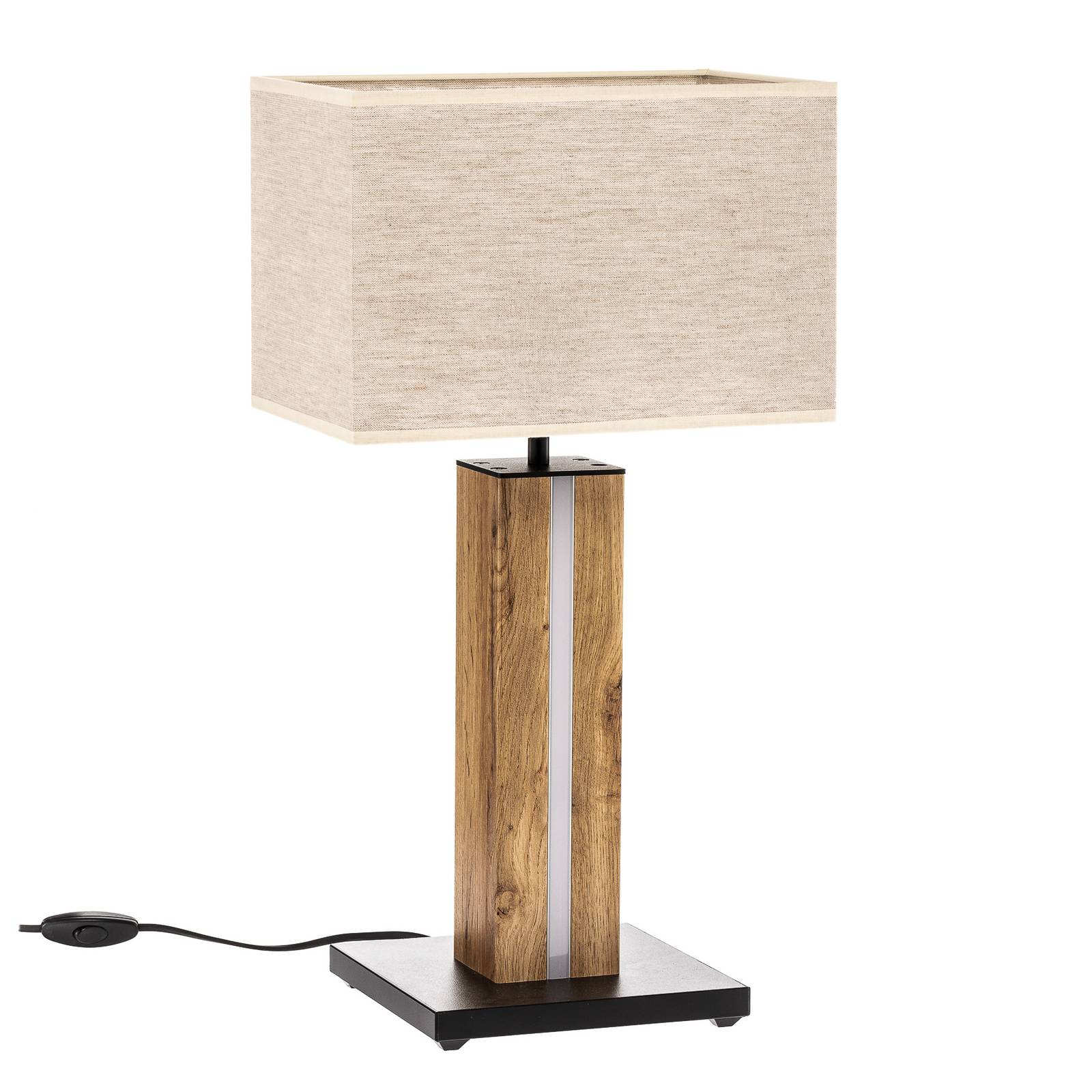 Lampe à poser Elegance dim placage chêne beige