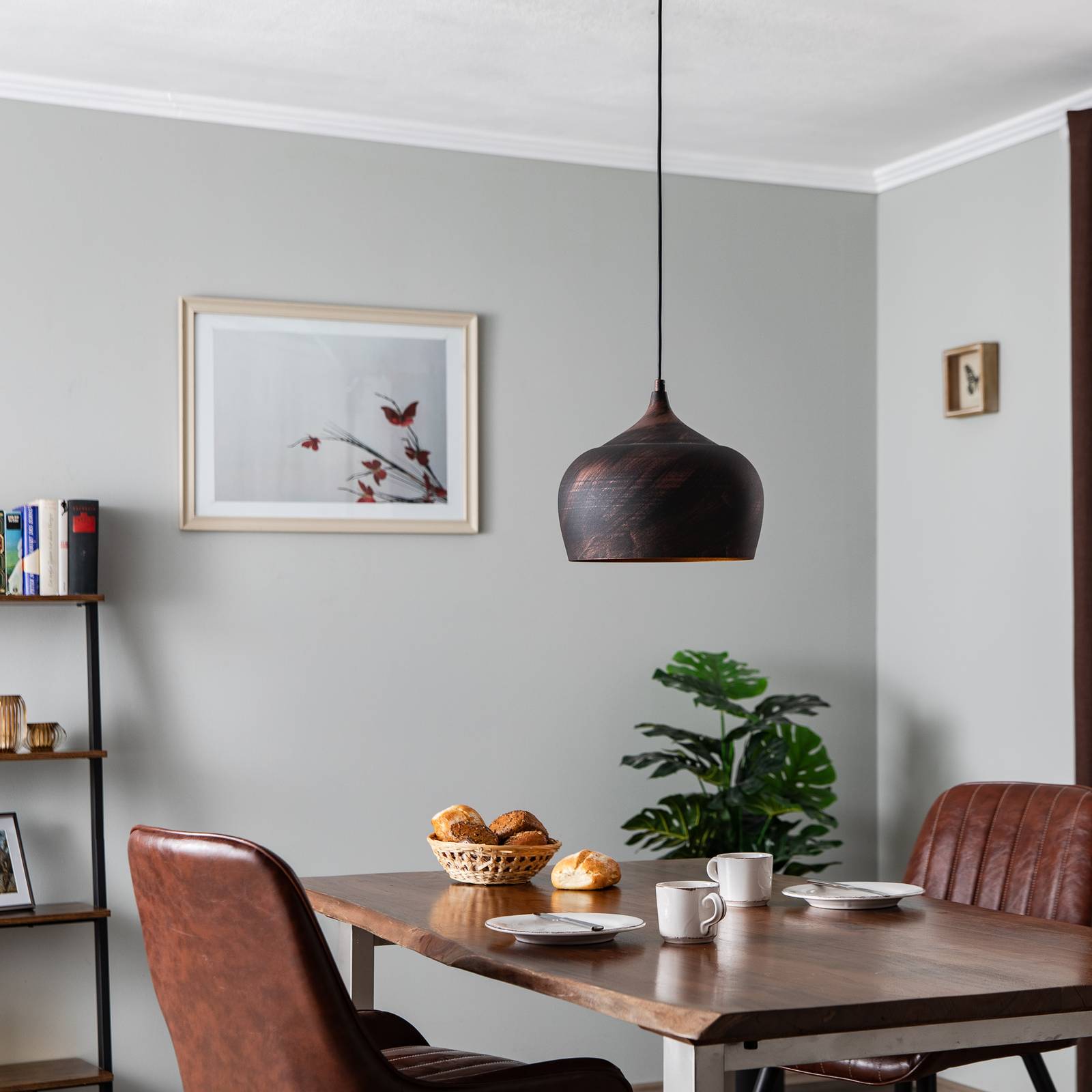Lampa wisząca Saglam 3761 1-punktowa Ø28cm miedź/złoto