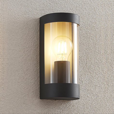 Lindby Junias outdoor wall light, semicircle, E27