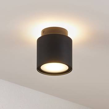 Arcchio Walisa LED-Deckenlampe, Milchglas, schwarz