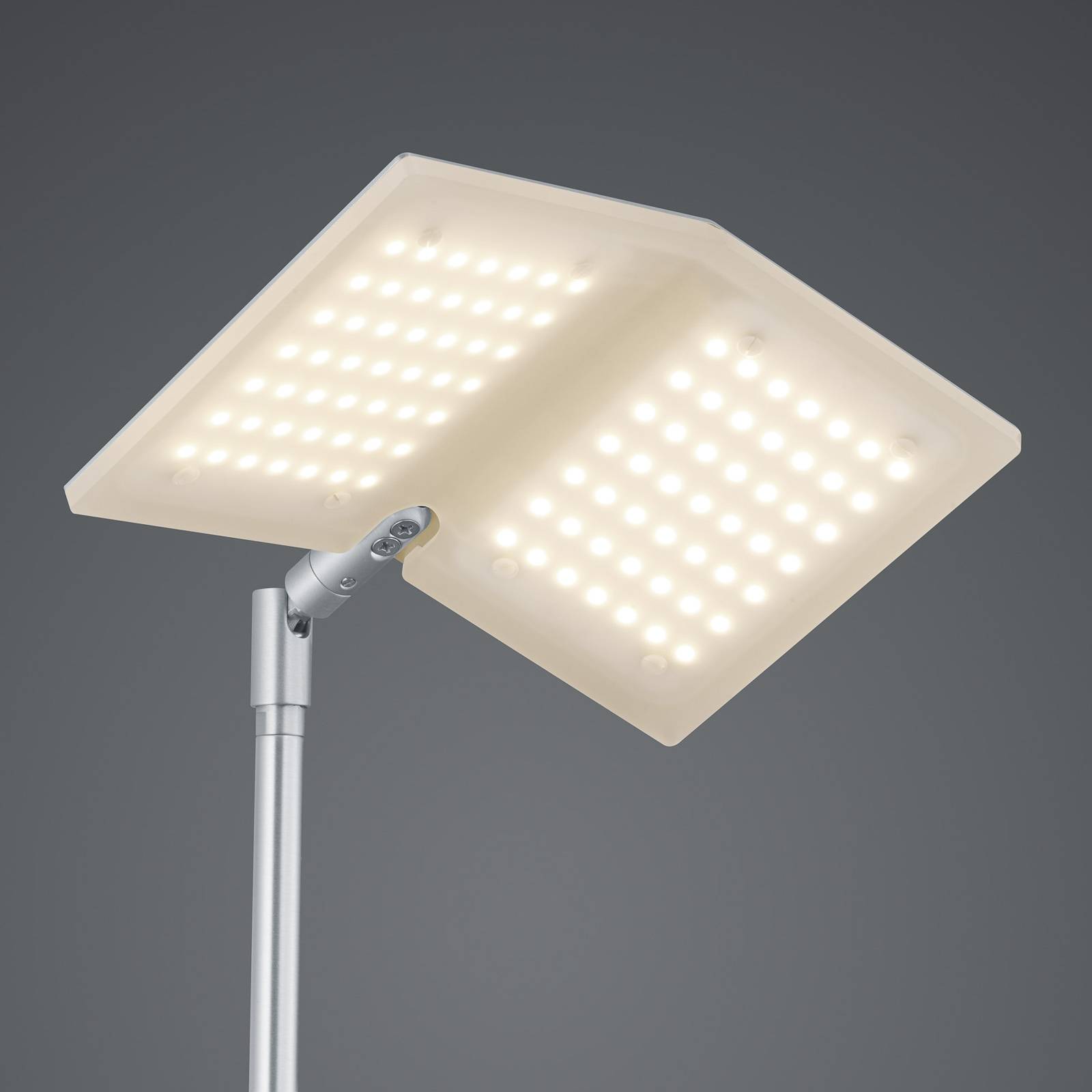 BANKAMP Book LED-golvlampa nickel matt