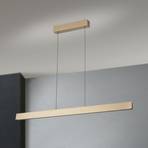 Suspension LED Tara, doré, longueur 120 cm, alu/acier