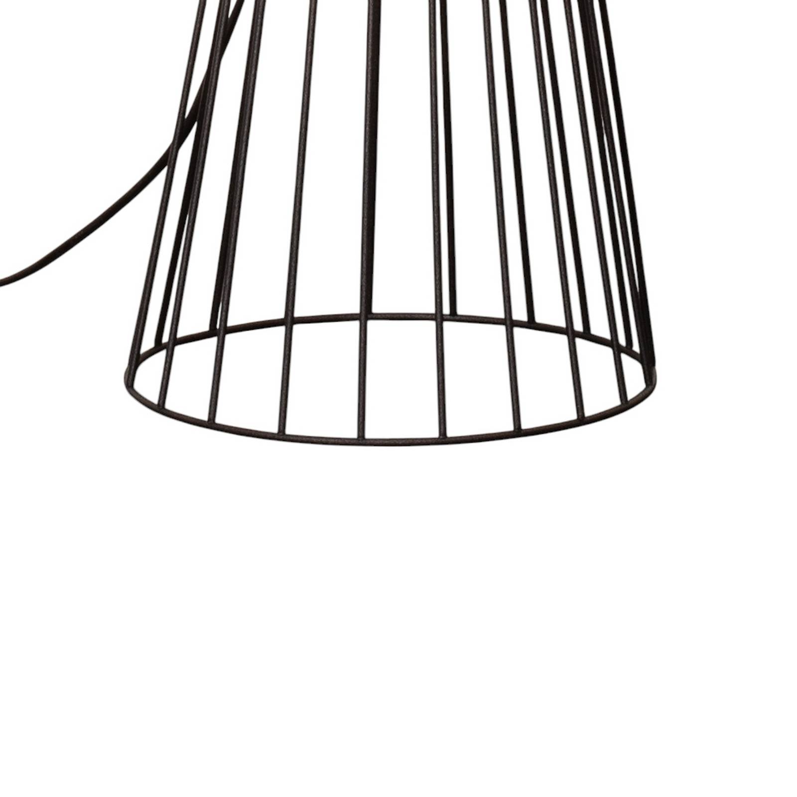Lampa stojąca Mercure, czarna, metal/plastik, wysokość 93 cm