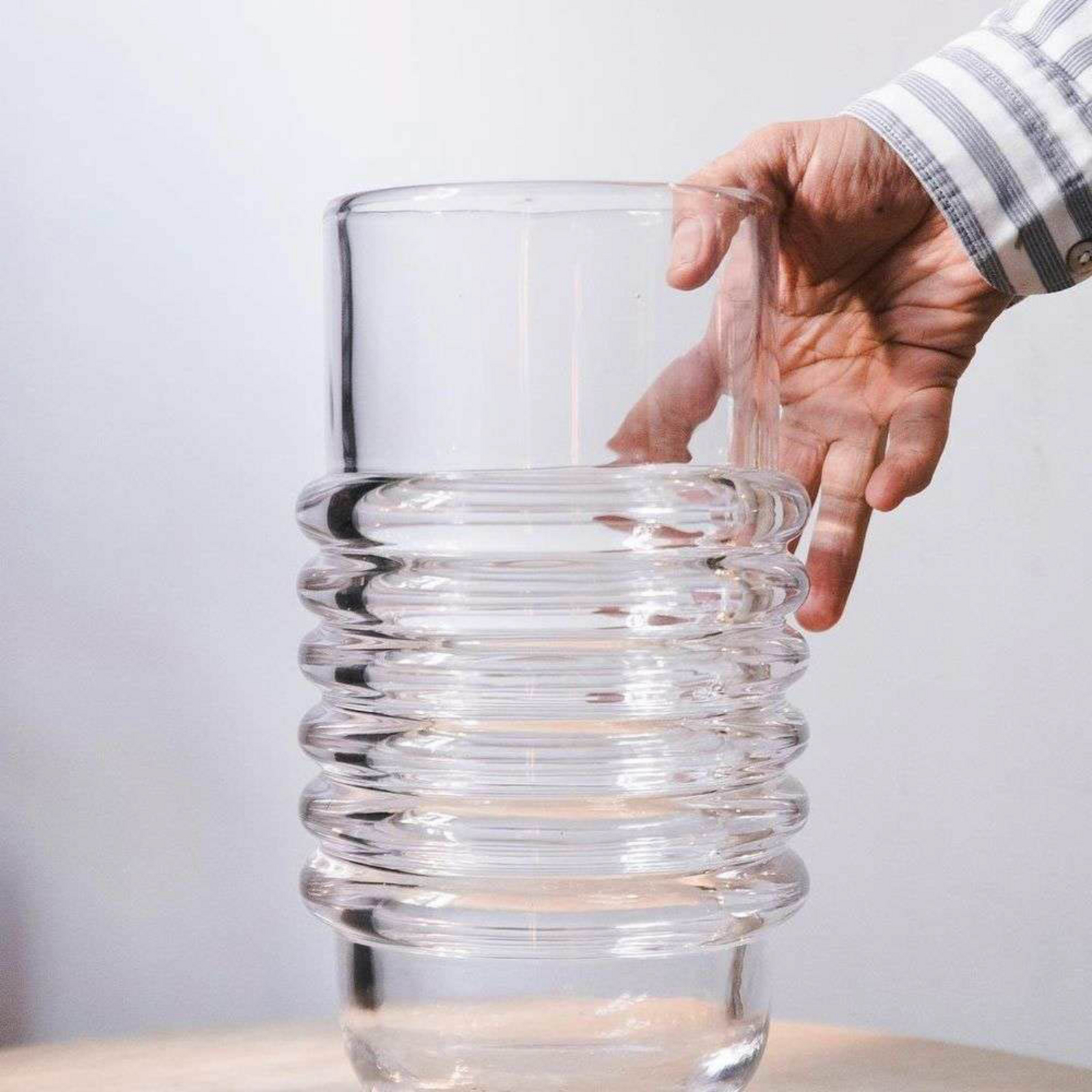 Press Vase Large Clear - Tom Dixon