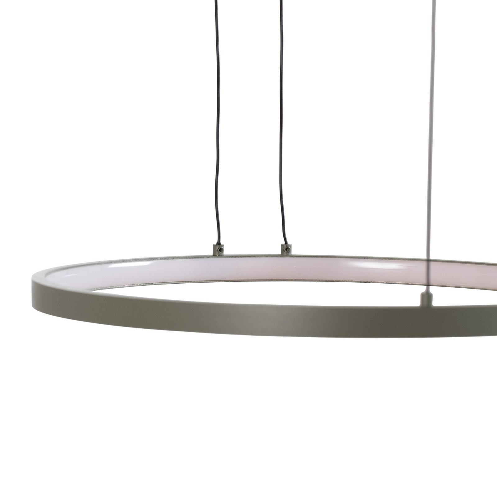 CIRCOLO LED pendant light, olive green, Ø 30/45/60 cm, 3-bulb