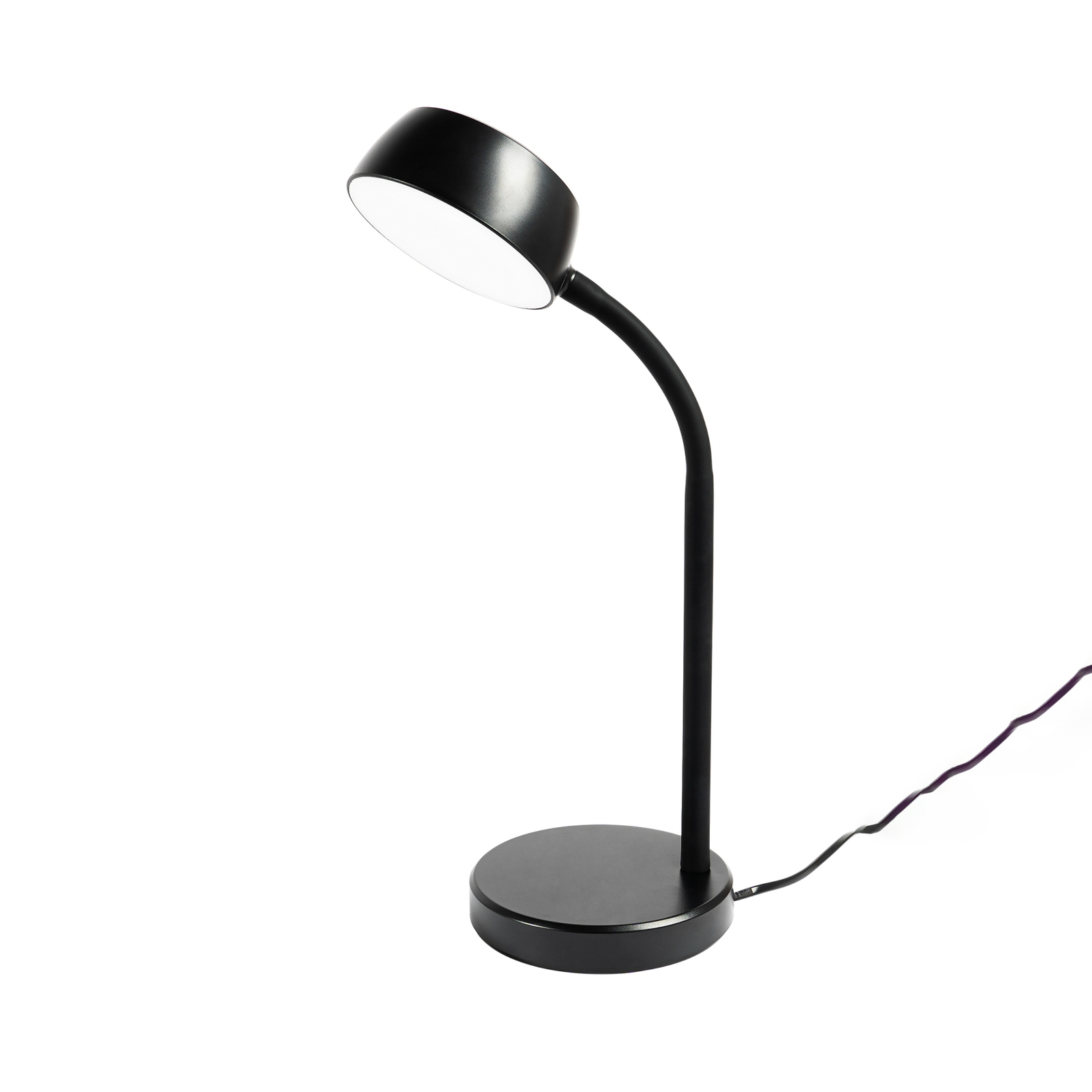 Lindby Tijan LED-bordlampe, sort, fleksibel arm