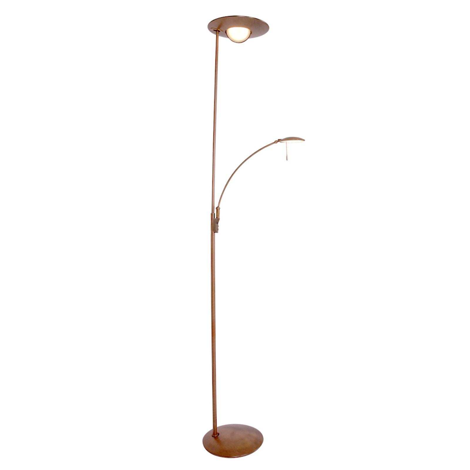 Lámpara de pie LED color bronce Zenith, dimmer