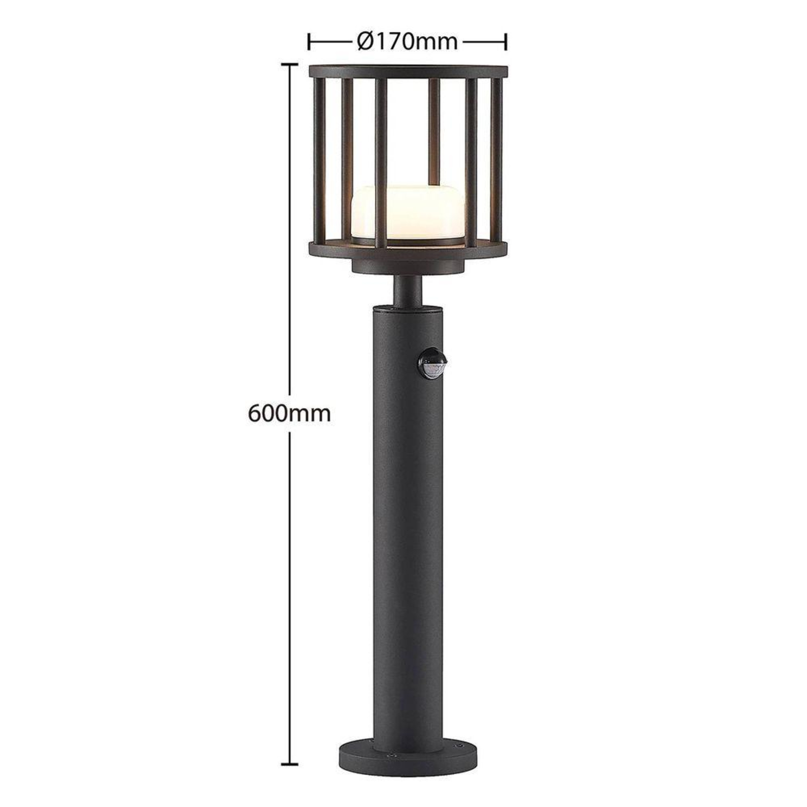 Berenike Lampă de Grădină H60 w/Sensor Dark Grey - Lucande