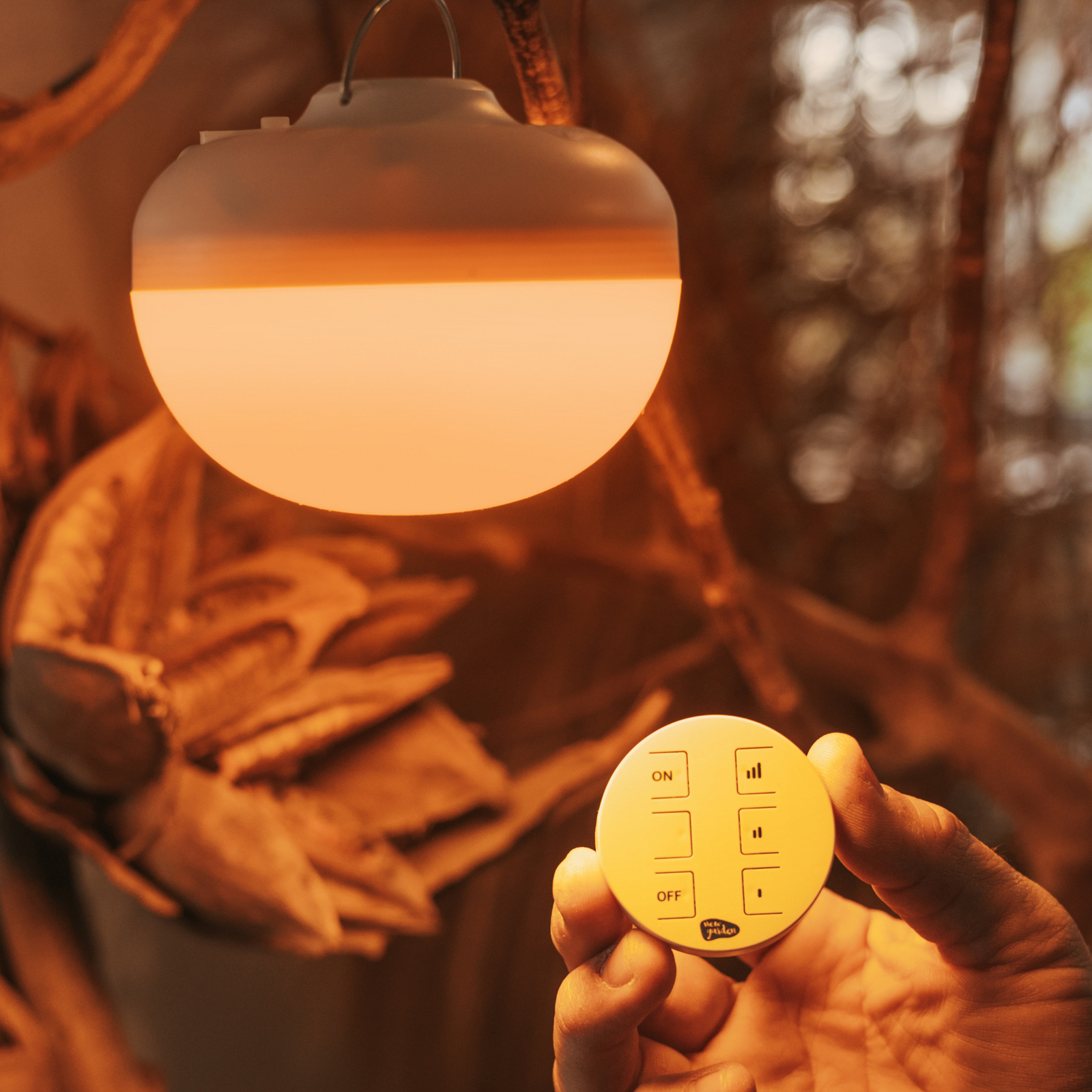 Newgarden LED φορητή επιτραπέζια λάμπα Cherry, πορτοκαλί/λευκό, IP54