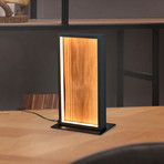 lampada LED da tavolo Kalea, altezza 30 cm, color legno, legno