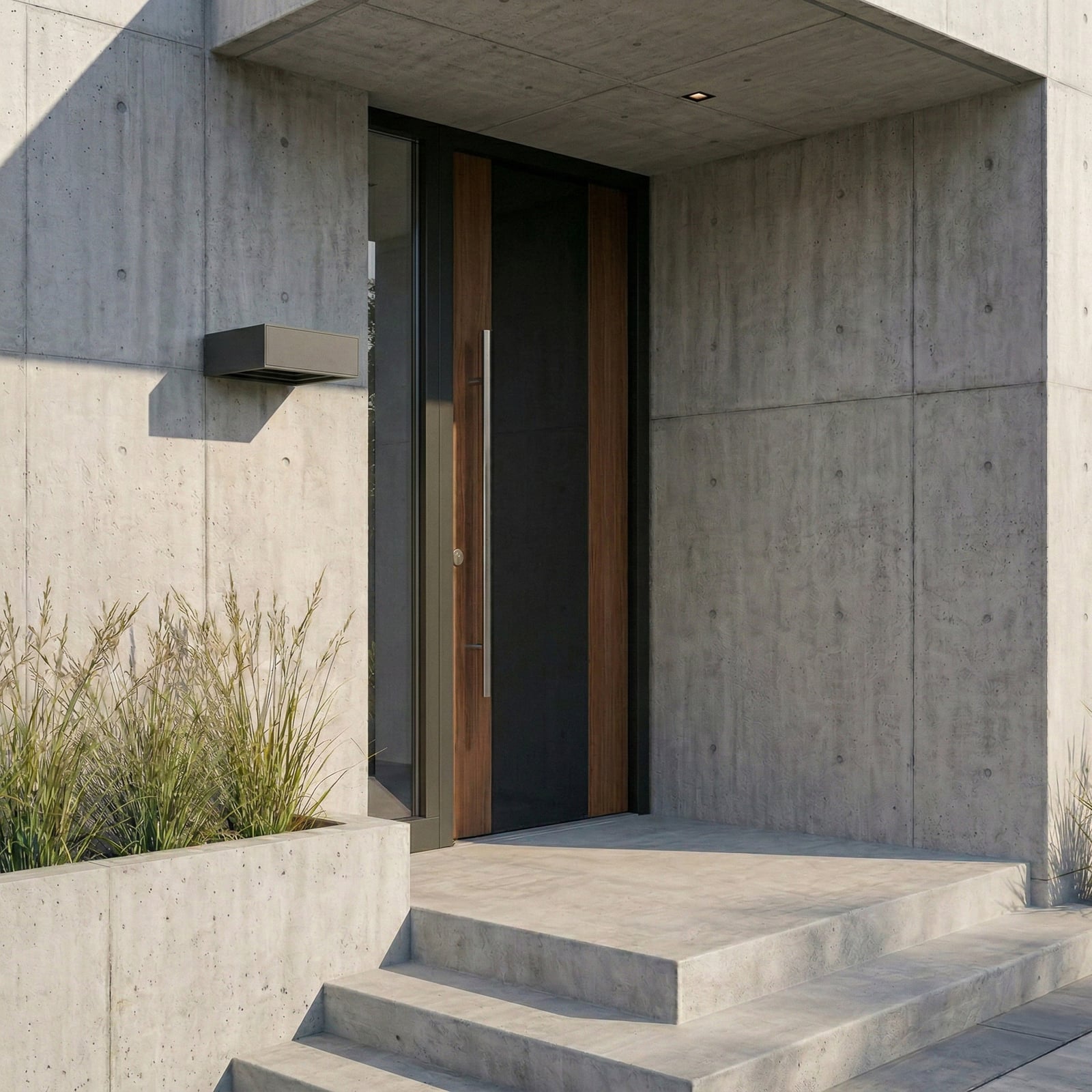 Ashkan LED nástenné svetlo, antracitová, IP65 - Lucande