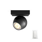 Buckram Mennyezeti Lámpa Single Spot m/Switch White Amb. Black - Philips Hue