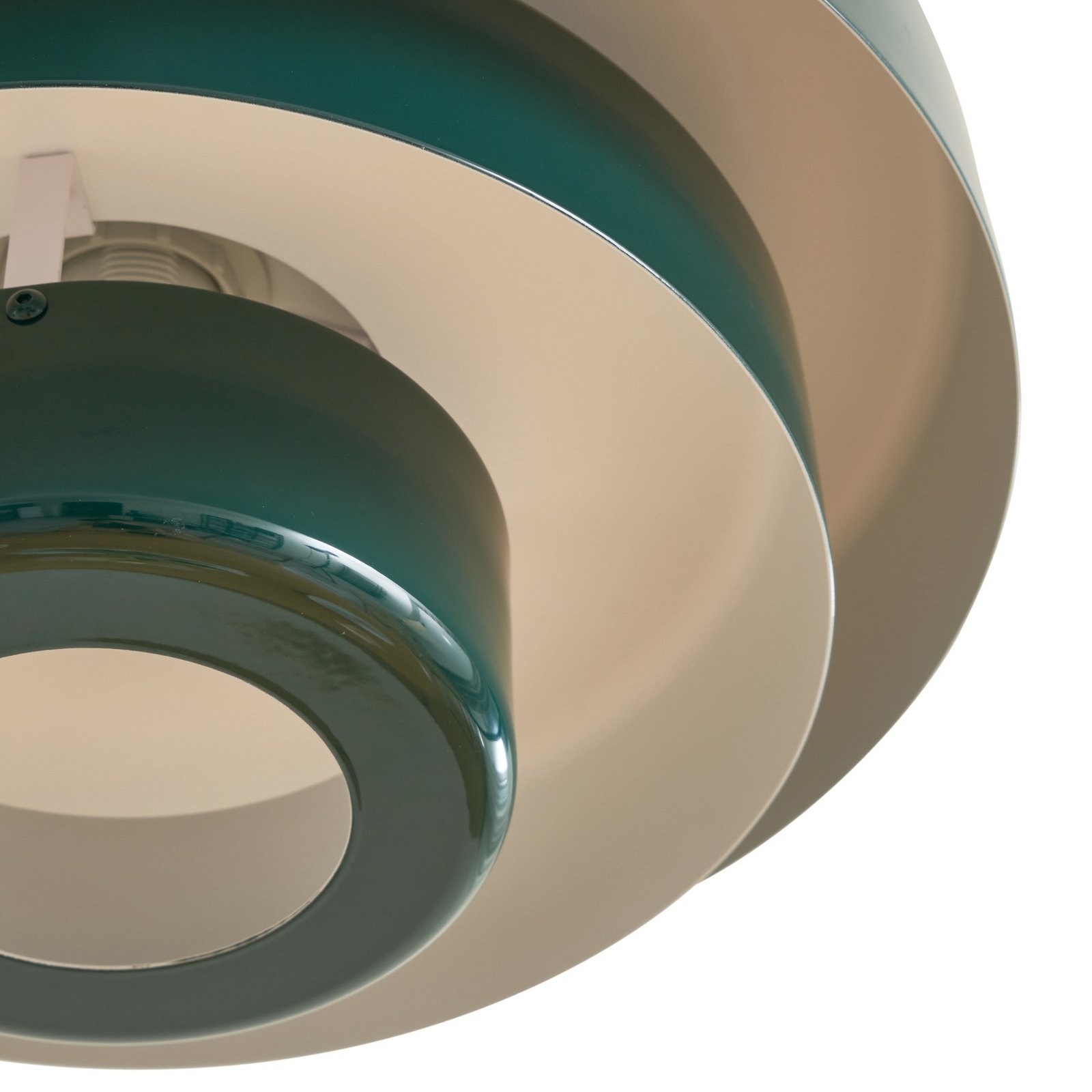 Lámpara colgante Tivra, verde, Ø 35 cm, metal, E27 - Lindby Lámpara colgante Tivra, verde, Ø 35 cm, metal, E27 - Lindby